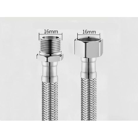 (40 cm) flexible pour robinet ou douche en acier inoxydable Tuyau flexible pour robinet de cuisine, tuyau de douche, de robinet de salle de bain