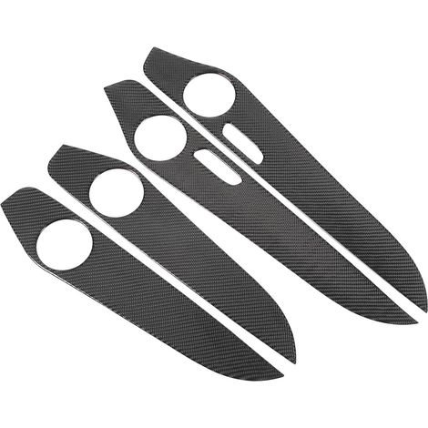 Ensemble de 4 Panneaux de Garniture de Porte Intérieure en Fibre de Carbone Véritable, Adaptés à la Classe C W205 GLC 2014 – 2020 (1/5)