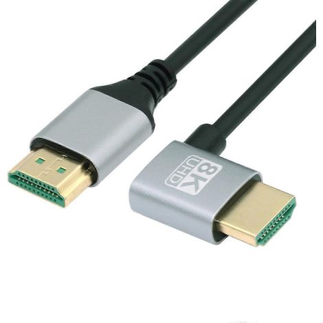 Câble TV haute définition 8K de type A HD-028-LE-0,5M, coude à 90 degrés, câble HDMI 2.1 ultra-mince de type A mâle à mâle. (1/5)