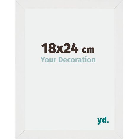 yd. - Cadre photo 18x24 - Blanc Brillant - MDF - Mura