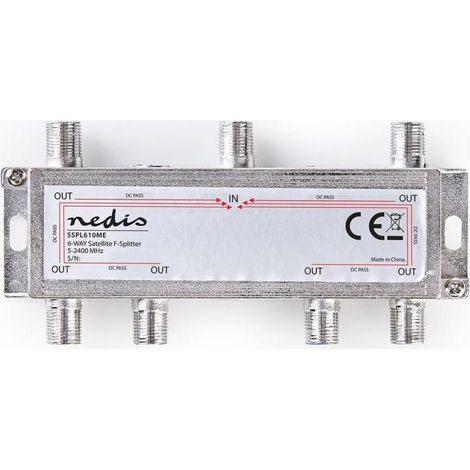 Divisor satélite Nedis SSPL610ME 6 salidas ganancia 17 dB