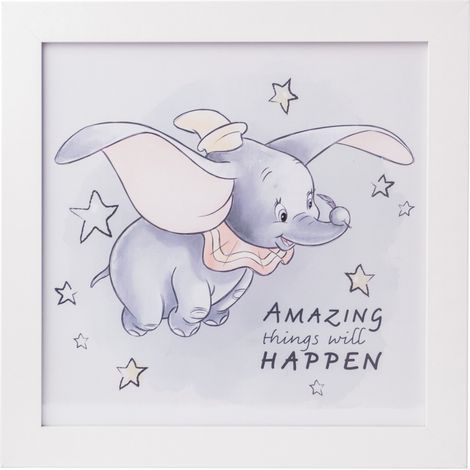 Stampa con cornice 30x30 cm disney dumbo