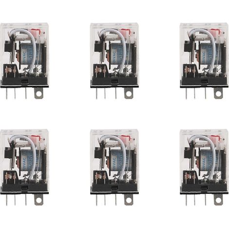Relais de puissance électromagnétique 6X JQX-13FL AC 110V à bobine DPDT 8 broches 8P (1/5)