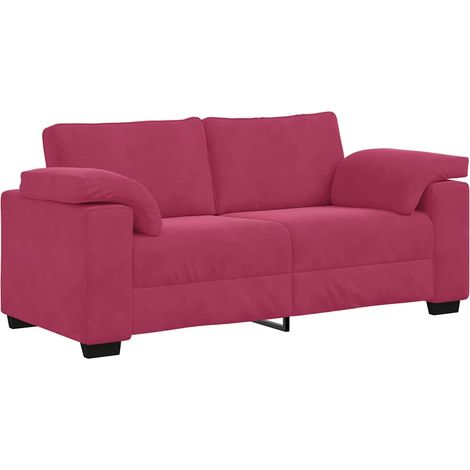 vidaXL Divano Divanetto Rosso Vino 140 cm in Velluto (1/5)