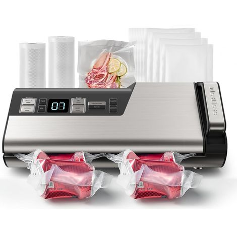 Vacuum Sealer Machine 95 kPa 140 W 20 L/min Double Sealing Built-in Cutter Roll Storage (1/5)