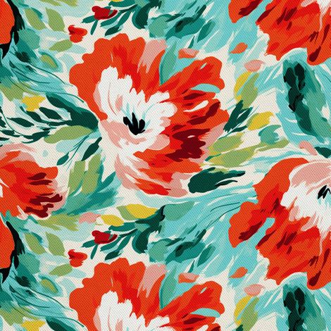 Outdoor-Dekorstoff Oxford - Blumen - DX2880 (1/5)