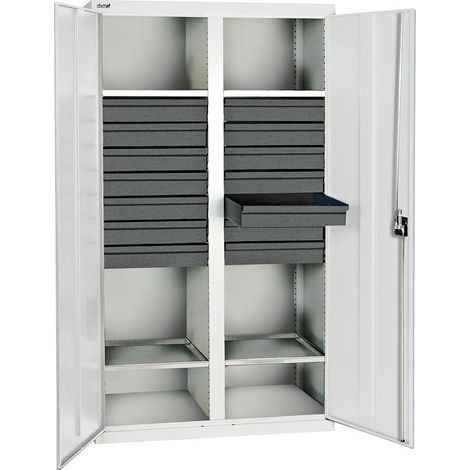 Stumpf Werkzeug- und Materialschrank Serie 3000 lichtgrau + 14 Schublade 100 mm + Mitteltrennwand + 4 Auszugsböden - 3004407 (1/5)