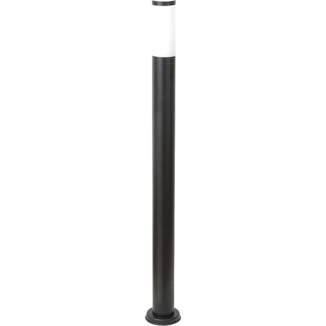 Outdoor lampada da terra la luce della torcia nero in acciaio inox plastica nera opaca Ø7,3cm H: 110 centimetri funziona solo con lampade a risparmio energetico IP44 (1/5)