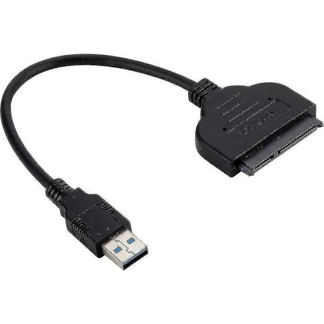 Câble adaptateur USB 3.0 vers SATA haute vitesse, câble de données pour disque dur, USB vers SATA, prend en charge les SSD 2,5 pouces. (1/2)