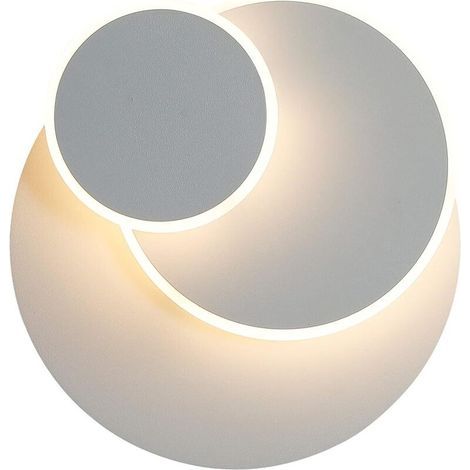 Applique 15W LED, Créatif eclipse 3 en 1 Protection Solide Applique Murale Interieur Lampe Moderne Simple Salon Allée Balcon Lampe Led Chrome Chambre Tête de Lit [Classe énergétique E] (1/5)