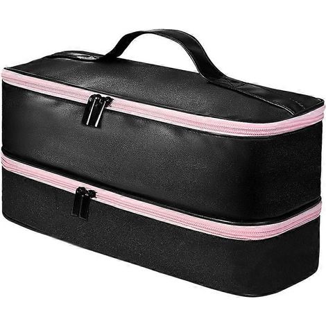 Sèche-cheveux portable double couche, fer à friser, lisseur, sac de rangement pour cheveux ( ) (1/5)