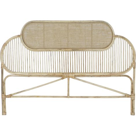 Tête de lit en rotin brun pour chambre cosy - Brun naturel (1/4)