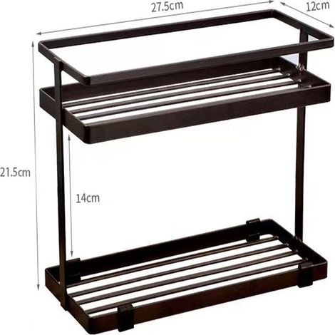 Porte-épices et rangement de cuisine style japonais, support pour flacons d'assaisonnement, disponible en blanc et noir design frais (1/5)