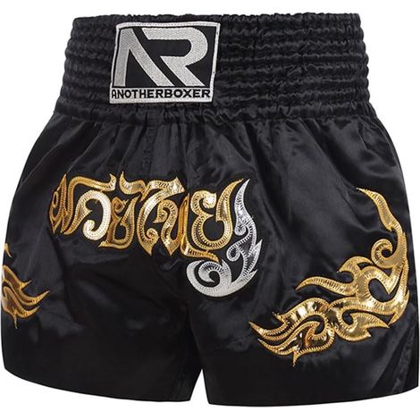 Short de boxe, Muay Thai, MMA, lutte, kickboxing, short de fitness unisexe pour MMA, Muay Thai, adultes, adolescents (XL 30) (1/5)