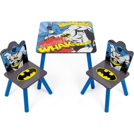 Ensemble Table En Bois - BATMAN (50X50X44CM) + 2 Chaises (26,5X26,5X50CM) (1/5)