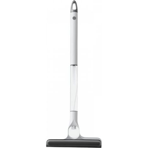 Raclette de nettoyage de vitres 3 en 1, outil de nettoyage de vitres, raclette de douche(blanc, manche long - 1 pièce) (1/5)