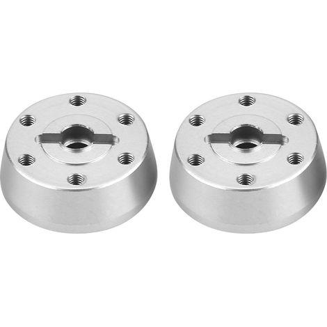 Adaptateur de moyeu hexagonal de roue avant en alliage d'aluminium pour voiture RC Axial Rock Racer 90026 (Argent) (1/5)