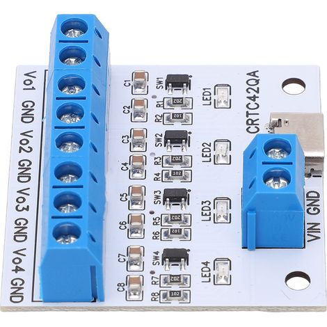 4-Kanal-Ladegerät/Lademodul Typ C für Lithium-Ionen-Akkus der Typen 18650 (3,7 V), 503035 und 603443, 5-V-DC-Eingang (1/5)