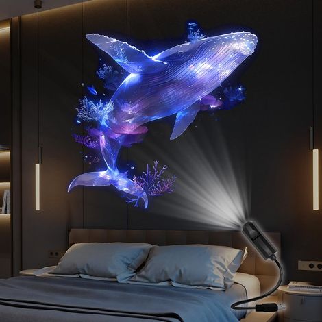 Veilleuse LED Projection Veilleuse Baleine Méduse Étoile de (1/5)