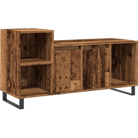 Meuble TV Banc TV Armoire TV vieux bois 100x35x55 cm bois d'ingénierie (1/5)