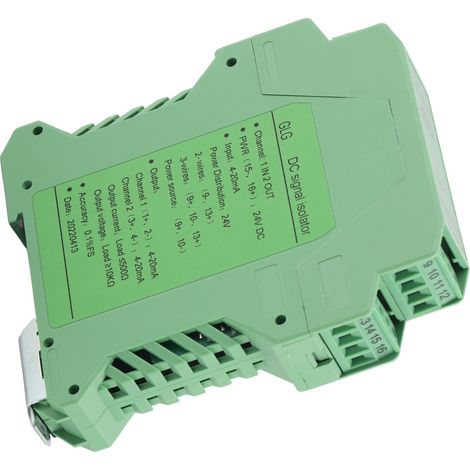 Transmetteur isolateur de signal de courant continu 24 V CC, conditionneur de signal de détection PLC 4-20 mA (4) (1/5)