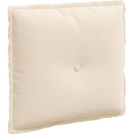 Back Pillow Beige 50 x 45 cm Microfibre Fabric vidaXL