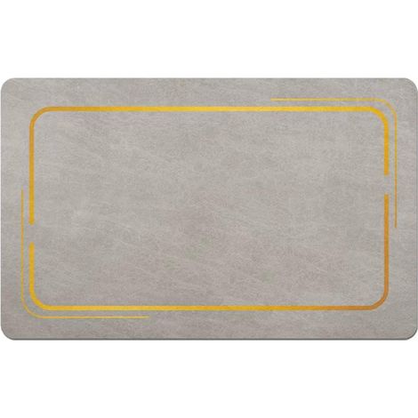 Tapis de séchage pour comptoir de cuisine, pour cafetière, pour vaisselle, pour comptoir de cuisine, pour café, pour comptoir, 30 x 40 cm, gris clair