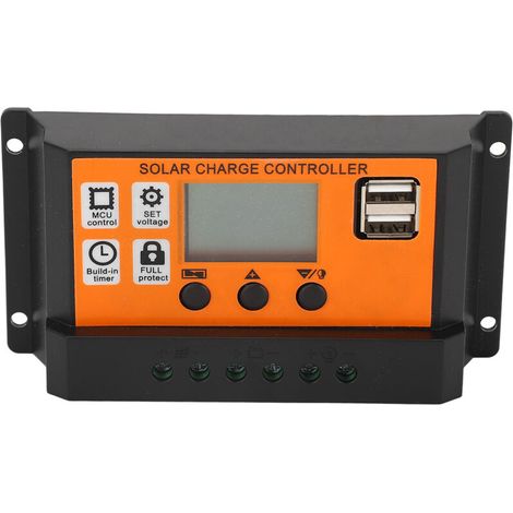 Régulateur de Charge Solaire 30A LCD pour Batteries Lithium et Acide 12V/24V (1/5)