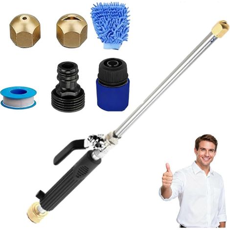 Buse de nettoyage Hydro Blast Power Nozzle buse puissante pour nettoyage compatible tuyau d'arrosage noire (1/5)