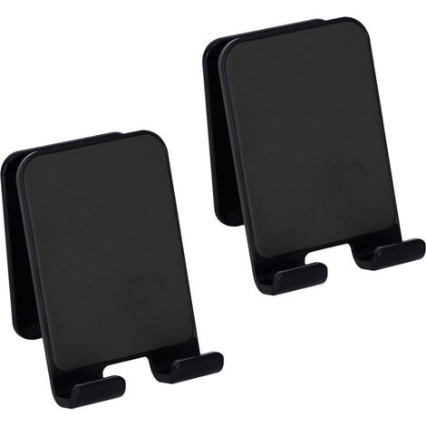 Support Mural pour Téléphone Portable Adhésif Abs 2pcs Bords Lisses, Support Réglable pour Bureau et Chambre (1/5)