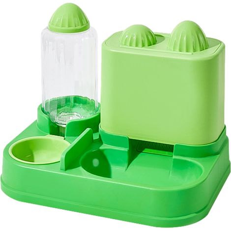 Distributeur automatique de nourriture et d'eau pour chat — 2-en-1 : Ensemble gamelle et abreuvoir à gravité de grande capacité