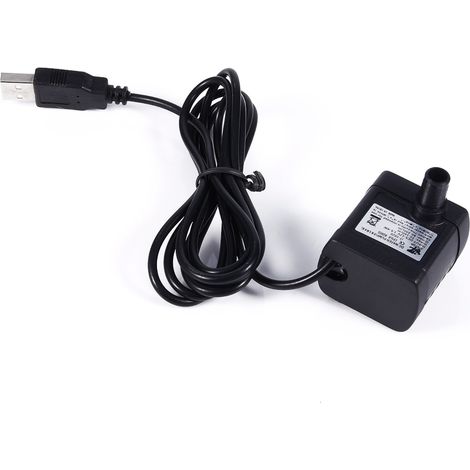 Pompe à eau immergée miniature 5V DC sans balais pour aquarium avec connecteur USB