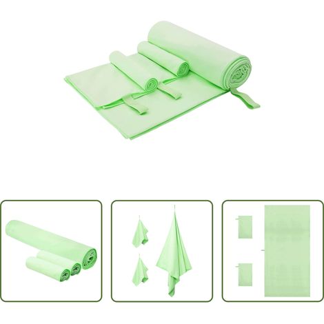 Polyester - Sporthandtuch Set 3 pcs Grün Polyester und Polyamid (1/5)