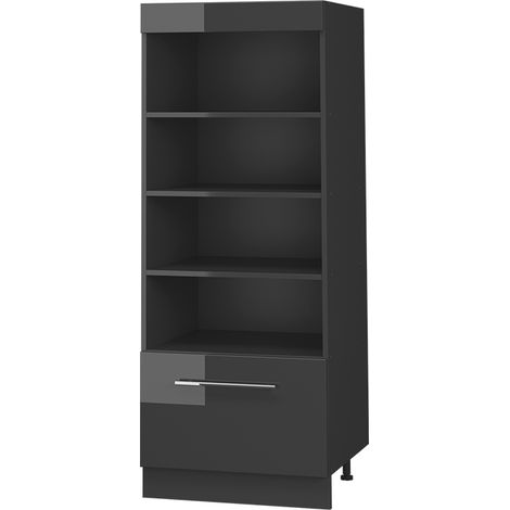 Scaffale da cucina Fame-Line, Antracite lucido/Antracite, 60 cm, Vicco (1/5)