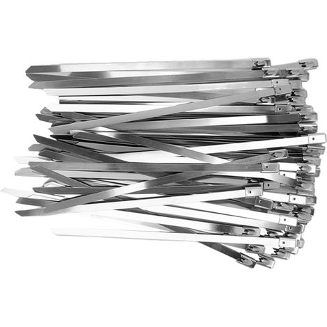 Lot de 100 colliers de serrage autobloquants en acier inoxydable pour tuyaux de type A (1/5)