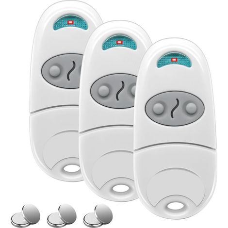 Télécommande pour Portail, 3 Packs télécommande Portail 433,92 MHz, télécommande C@ME 2 canaux Compatible avec Top 432EV, 432A, 432M, 432 (Comprend 3 Piles supplémentaires) (1/5)