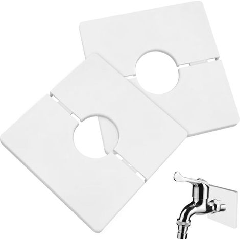 (2 Pièces) Housses Murales en Plastique Carrées, 28mm Autocollantes Housses Décoratives pour Couvrir les Fils Electriques, Les Robinets, Les Tuyaux (1/4)