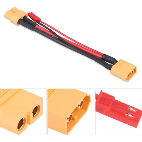 Lot de 2 câbles adaptateurs XT60 femelle vers XT60 mâle et JST mâle pour accessoires RC (1/5)
