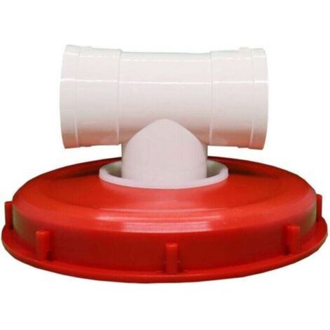 Couvercle de tonneau IBC de 245 mm, couvercle de tonnelle IBC DN75 IBC avec filtre en nylon, raccord de couvercle de réservoir d'eau de pluie IBC (rouge 245 mm) (1/2)