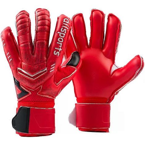 Gants de gardien de but Ailsports ST5511 (1 paire), protection renforcée des doigts en latex épais, taille 10 (rouge), taille 10 10. (1/2)