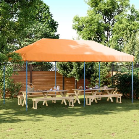 vidaXL Foldable Party Tent Pop-Up Orange 580x292x315 cm (1/5)