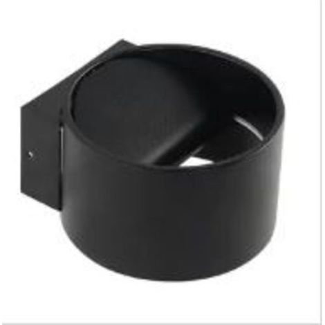 Applique murale LED noire 8W 4200K diamètre 100mm (1/4)