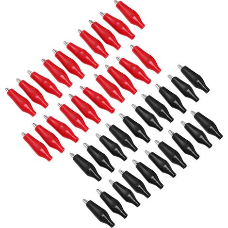 Lot de 20 pinces de batterie 25.010, pinces de test électriques à poignée unique pour appareils électriques (1/5)