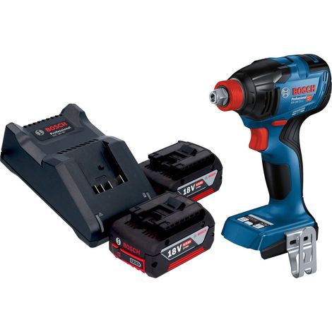 Bosch GDX 18V-210 C Avvitatore a impulsi professionale a batteria 18 V 210 Nm brushless + 2x batteria ricaricabile 4,0 Ah + caricabatterie