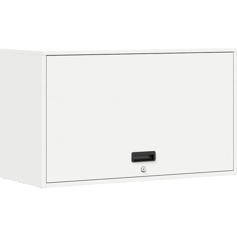Wall Cabinet for Garage with Gas-lift Door White vidaXL