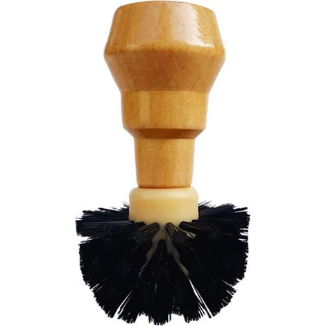 Cepillo para café,Cepillo de limpieza,Madera,Accesorios para baristas,Apto para filtros de café con un diámetro de 58 mm,6 x 10,2 cm,Marrón claro (1/5)
