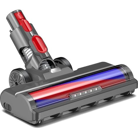 Cepillo con rodillo suave para Dyson V7 V8 V10 V11 V15 Accesorio de suelo de repuesto Rodillo suave de repuesto Luz frontal para suelos duros como parquet, suelos de madera, laminados, baldosas (1/5)
