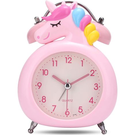 Réveil enfant silencieux avec veilleuse, horloge de chambre pour enfants (1/4)