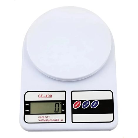 Haute précision 10kg cuisine et boulangerie échelle électronique - blanc (1/5)