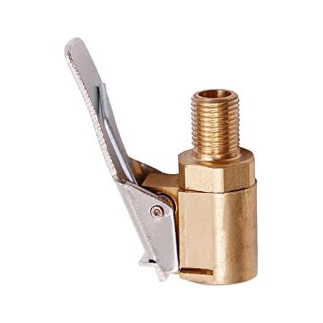 6mm/8mm Adaptateur de Valve Pneu Voiture,Air Mandrin Pompe De Gonflage Clip Pince Connecteur Adaptateur,Embout pour Compresseur Laiton Pneumatique (Thread 8mm) - Thread 8mm (1/5)